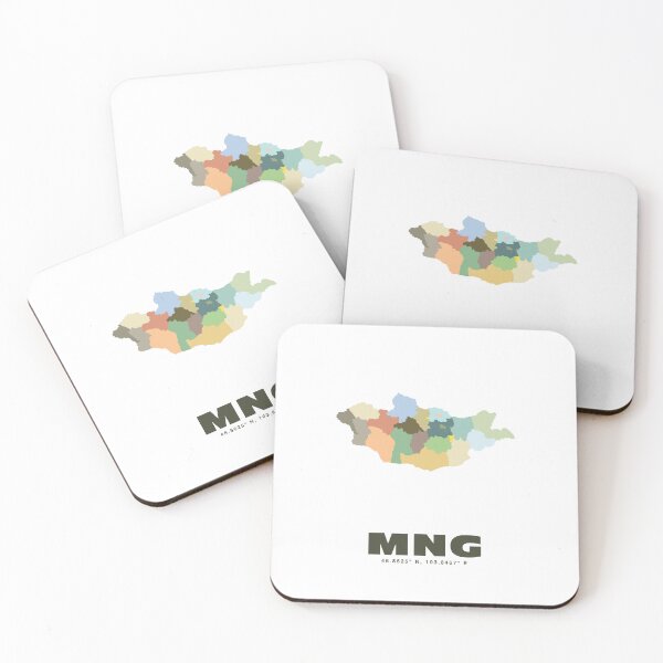 Item preview, Mongolia Map - MNG ISO Code Wall Art designed and sold by CartoPrints.