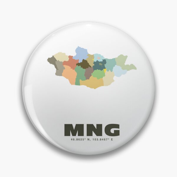 Item preview, Mongolia Map - MNG ISO Code Wall Art designed and sold by CartoPrints.
