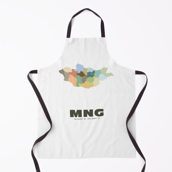 Item preview, Mongolia Map - MNG ISO Code Wall Art designed and sold by CartoPrints.