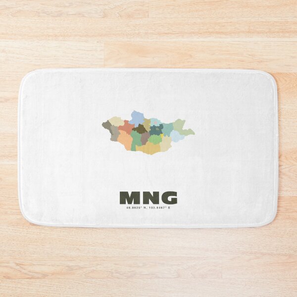 Item preview, Mongolia Map - MNG ISO Code Wall Art designed and sold by CartoPrints.