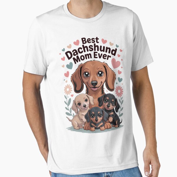 Item preview, Best Dachshund Mom Ever – Cute Sausage Dog and Puppies Design designed and sold by dijjaboutique.