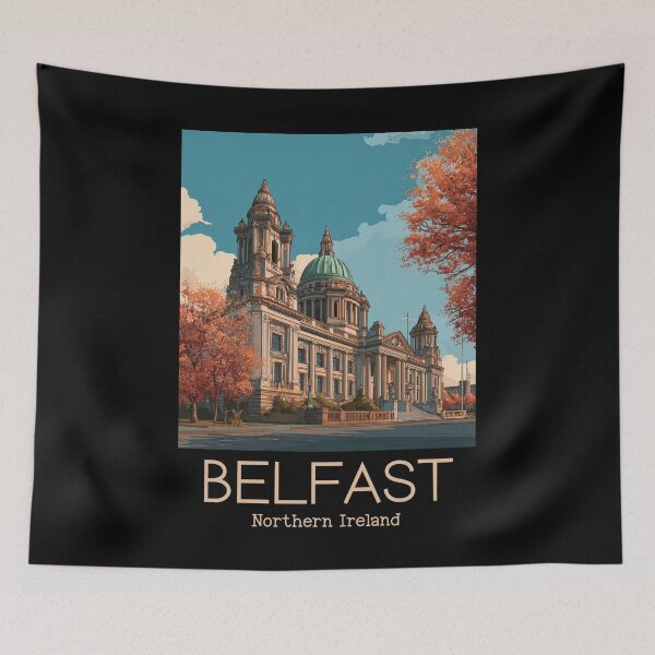 Item preview, A Vintage Illustration of Belfast - Northern Ireland  designed and sold by GoodOldVintage.