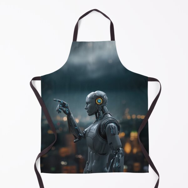 Item preview, Humanoid concierge with holographic badge designed and sold by Made-by-Gus.