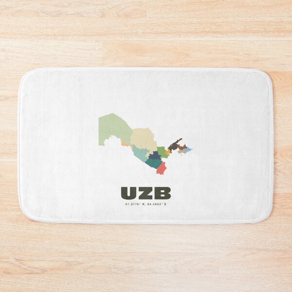 Item preview, Uzbekistan Map - UZB ISO Code Wall Art designed and sold by CartoPrints.