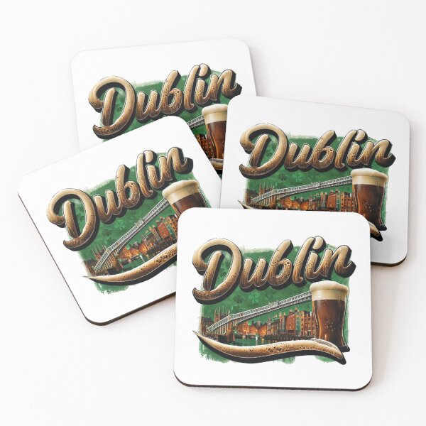 Item preview, DUBLIN Pint Script Irish Beer Sticker 2025 Falcon-Frequency Drop-Amalgramation spirit of might designed and sold by Imaginarium of Chaos falcon88 .