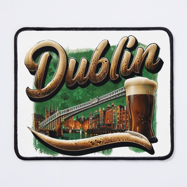 Item preview, DUBLIN Pint Script Irish Beer Sticker 2025 Falcon-Frequency Drop-Amalgramation spirit of might designed and sold by Imaginarium of Chaos falcon88 .