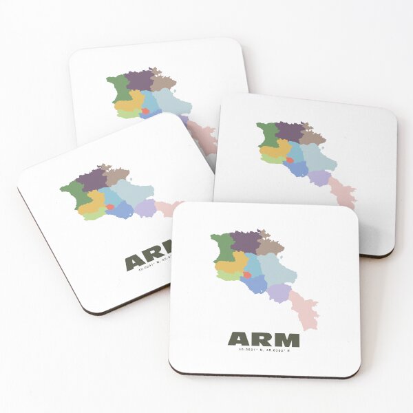 Item preview, Armenia Map - ARM ISO Code Wall Art designed and sold by CartoPrints.