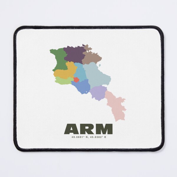 Item preview, Armenia Map - ARM ISO Code Wall Art designed and sold by CartoPrints.