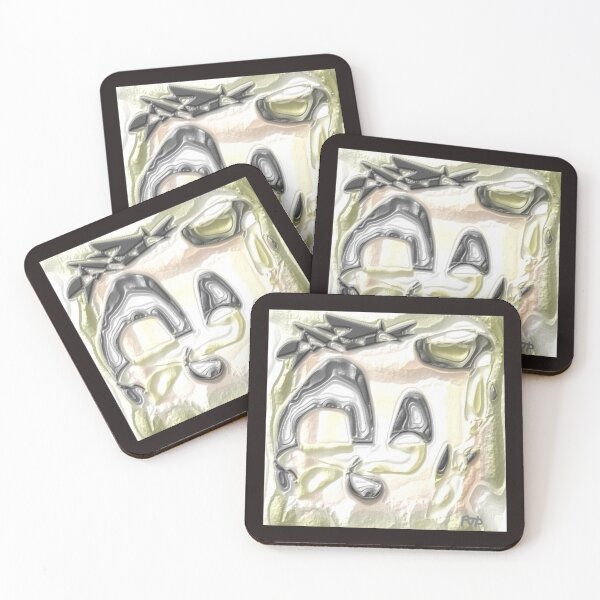 Item preview, Tri Colour Paint Plastered abstract designed and sold by SmashingDeals.