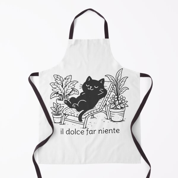 Item preview, funny black cat- il dolce far niente- the art of doing nothing!- italian designed and sold by designkb.