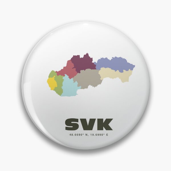 Item preview, Slovakia Map - SVK ISO Code Wall Art designed and sold by CartoPrints.