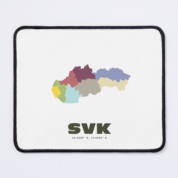 Item preview, Slovakia Map - SVK ISO Code Wall Art designed and sold by CartoPrints.