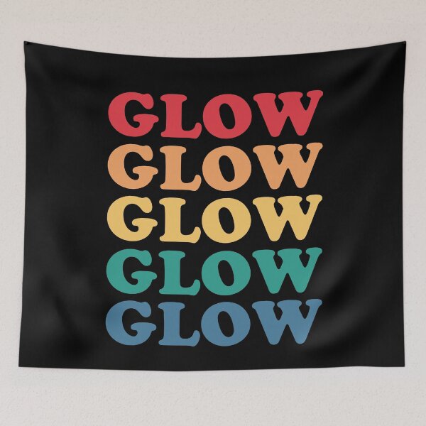 Item preview, Colorful Retro GLOW Typography – Rainbow Gradient Aesthetic Word Art designed and sold by Sunserize Designs.