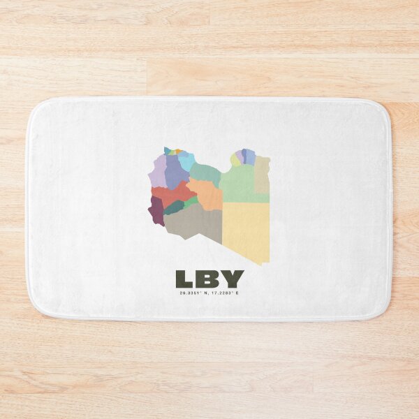 Item preview, Libya Map - LBY ISO Code Wall Art designed and sold by CartoPrints.