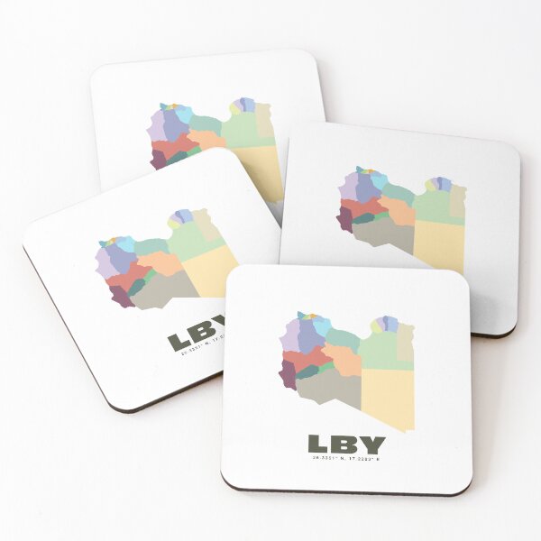 Item preview, Libya Map - LBY ISO Code Wall Art designed and sold by CartoPrints.