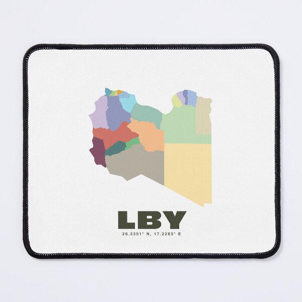 Item preview, Libya Map - LBY ISO Code Wall Art designed and sold by CartoPrints.