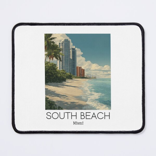 Item preview, A Vintage Illustration of South Beach - Miami - Florida designed and sold by GoodOldVintage.