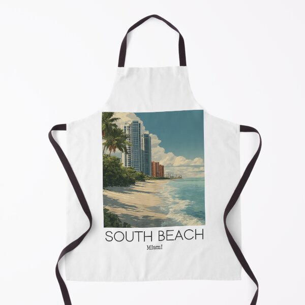 Item preview, A Vintage Illustration of South Beach - Miami - Florida designed and sold by GoodOldVintage.