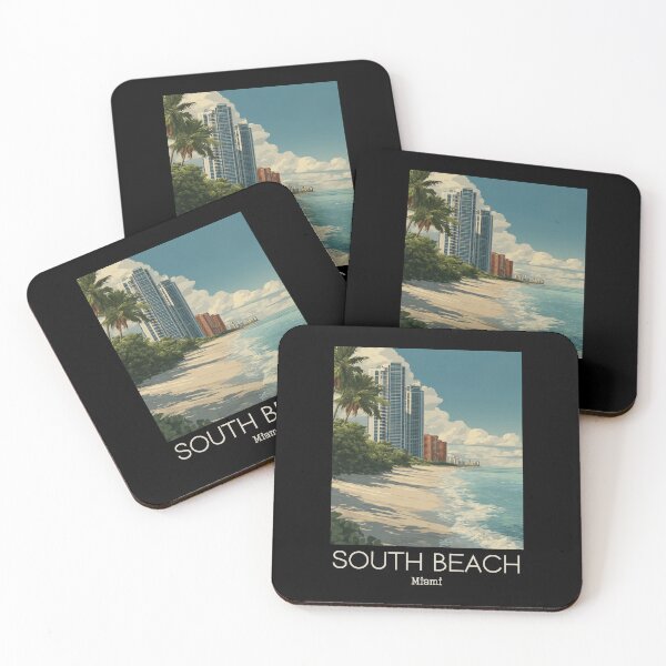 Item preview, A Vintage Illustration of South Beach - Miami - Florida  designed and sold by GoodOldVintage.