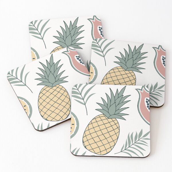 Item preview, Tropical Themed Design with Pineapple and Pastel Fruits designed and sold by Creative88Art.
