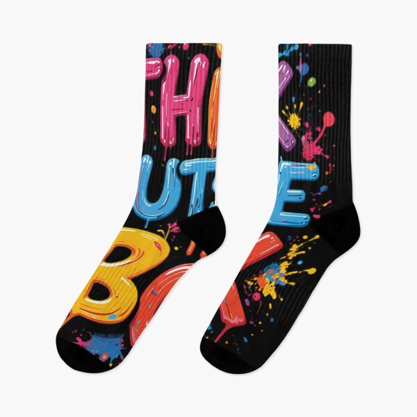 Item preview, THINK OUTSIDE THE BOX - Rainbow Graffiti Typography with Paint Drips designed and sold by BrushRushX.