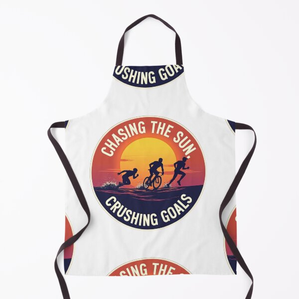 Item preview, Chasing the Sun, Crushing Goals | Motivational Triathlon Sticker designed and sold by Triathlongram.