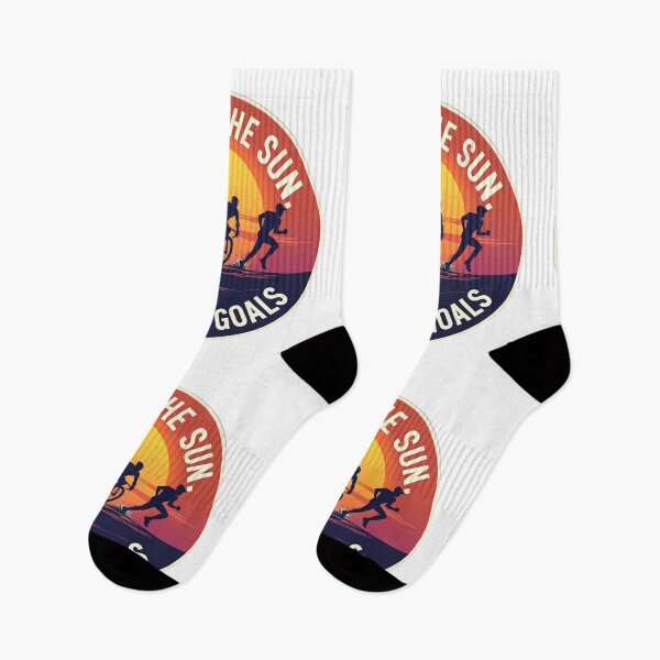 Item preview, Chasing the Sun, Crushing Goals | Motivational Triathlon Sticker designed and sold by Triathlongram.