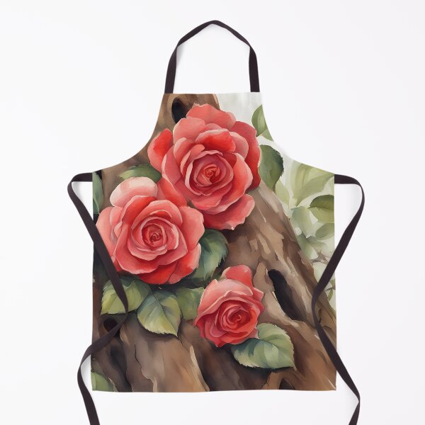 Item preview, Red Roses on Tree Trunk designed and sold by CalmnessbyChoice.