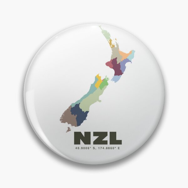 Item preview, New Zealand Map - NZL ISO Code Wall Art designed and sold by CartoPrints.