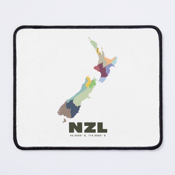 Item preview, New Zealand Map - NZL ISO Code Wall Art designed and sold by CartoPrints.
