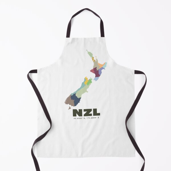 Artikelvorschau, Neuseeland Karte - NZL ISO Code Wandkunst entworfen und verkauft von CartoPrints.