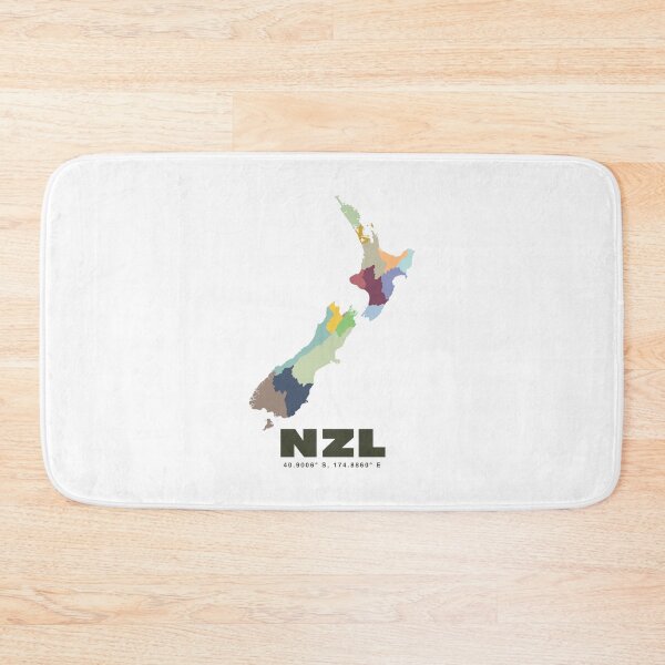Item preview, New Zealand Map - NZL ISO Code Wall Art designed and sold by CartoPrints.
