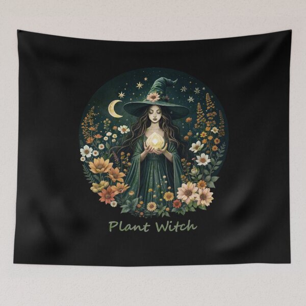 Item preview, Plant Witch Aesthetic, Botanical Magic & Wiccan Soul nature witch, herbalism, wicca, pagan, crystals, moon phases, earth magic designed and sold by Collagedream.