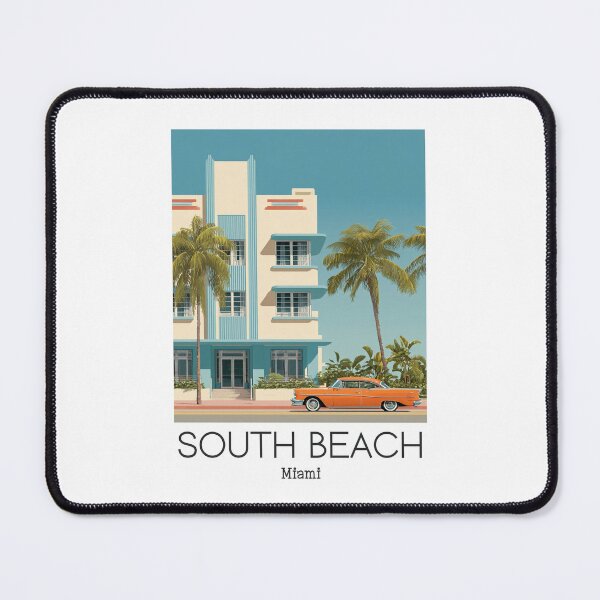 Item preview, A Vintage Illustration of South Beach - Miami - Florida designed and sold by GoodOldVintage.