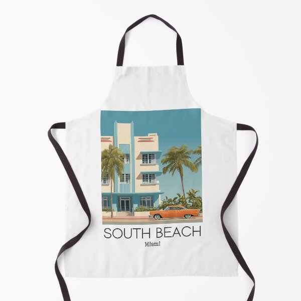 Item preview, A Vintage Illustration of South Beach - Miami - Florida designed and sold by GoodOldVintage.