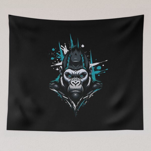 Item preview, Monkey Art - Blue designed and sold by StefAnimal.