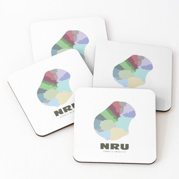 Item preview, Nauru Map - NRU ISO Code Wall Art designed and sold by CartoPrints.