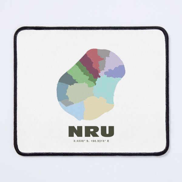 Item preview, Nauru Map - NRU ISO Code Wall Art designed and sold by CartoPrints.