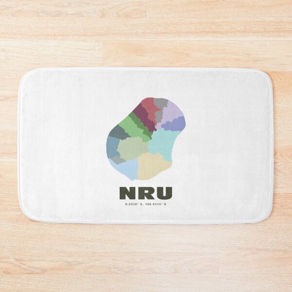 Item preview, Nauru Map - NRU ISO Code Wall Art designed and sold by CartoPrints.