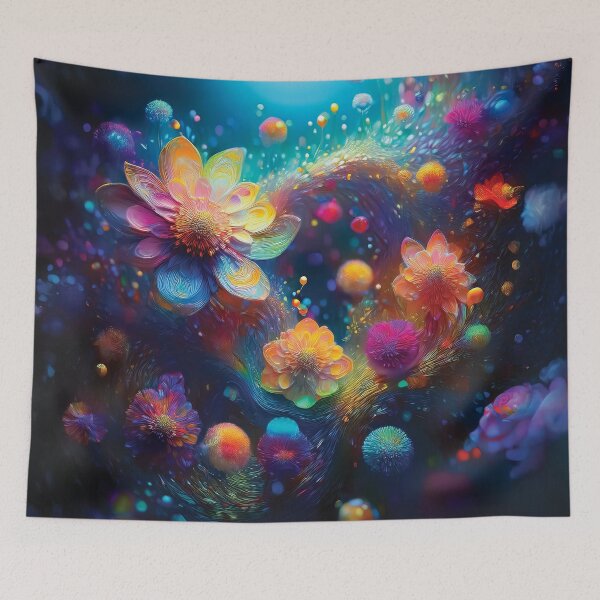 Item preview, Surreal Dreamlike Flowers Melting in a Vibrant Mystical Abstract World design. designed and sold by HEMRO.