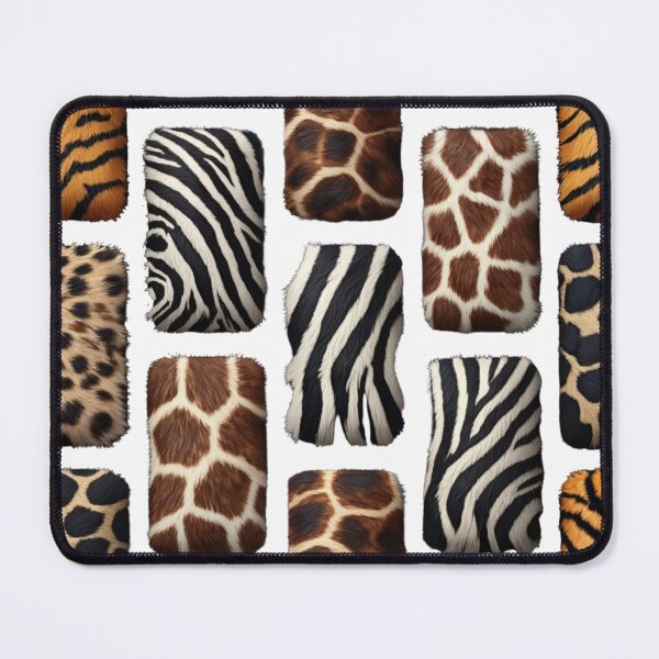 Item preview, Surreal Animal Fur Collage – Tiger, Zebra, Giraffe designed and sold by ArtiQreate.