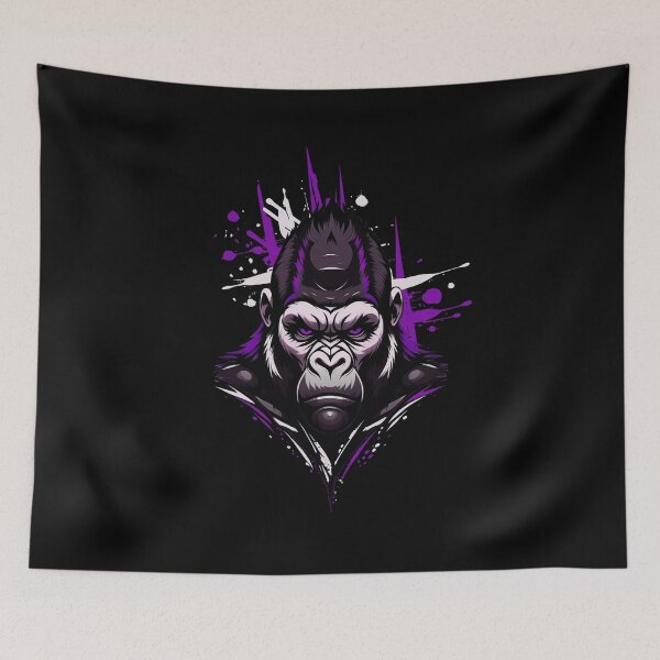 Item preview, Monkey Art - Purple designed and sold by StefAnimal.