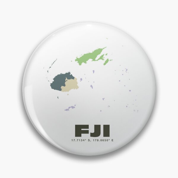Item preview, Fiji Map - FJI ISO Code Wall Art designed and sold by CartoPrints.