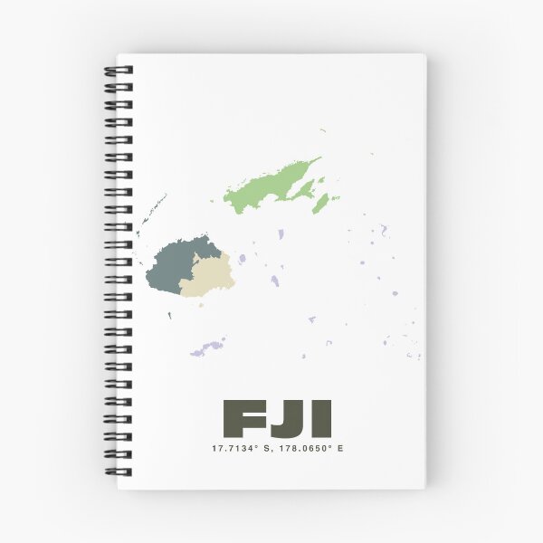 Item preview, Fiji Map - FJI ISO Code Wall Art designed and sold by CartoPrints.