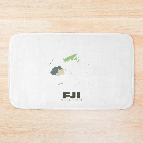 Item preview, Fiji Map - FJI ISO Code Wall Art designed and sold by CartoPrints.