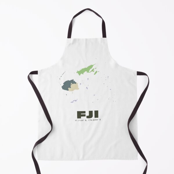 Item preview, Fiji Map - FJI ISO Code Wall Art designed and sold by CartoPrints.