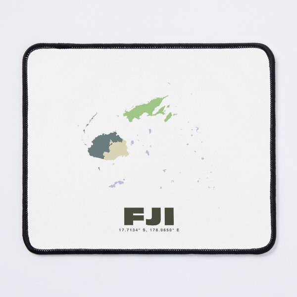 Item preview, Fiji Map - FJI ISO Code Wall Art designed and sold by CartoPrints.