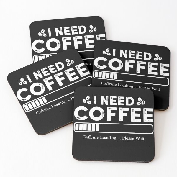 Item preview, I Need Coffee - White Text for Dark Shirts  designed and sold by ViewElegance ⭐⭐⭐⭐⭐.