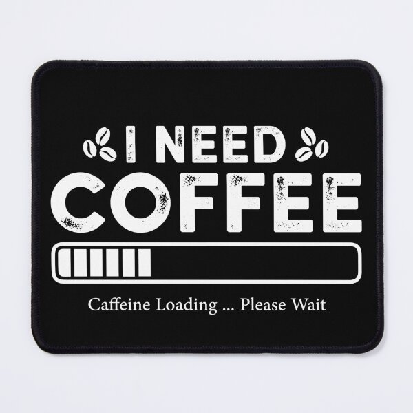 Item preview, I Need Coffee - White Text for Dark Shirts  designed and sold by ViewElegance ⭐⭐⭐⭐⭐.