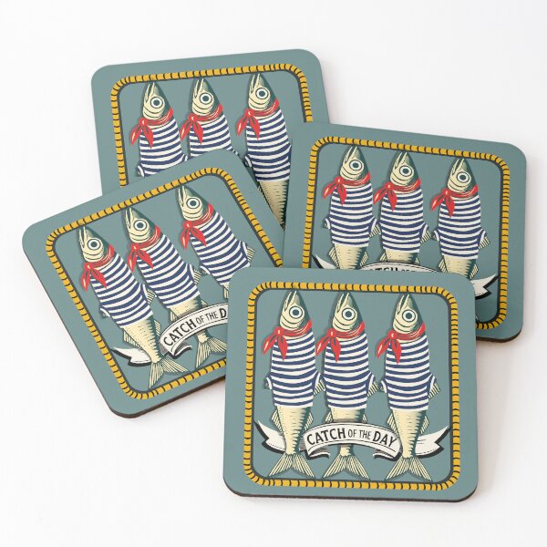 Item preview, Catch of the Day – Retro Sardine Tin Design for Seafood Lovers & Coastal Decor designed and sold by krisevansart.